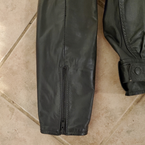 The Leather Ranch Vintage Black Genuine Leather Jacket, Unisex Size 2 - Picture 9 of 12